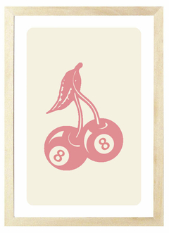 Cuadro Lucky Bola 8 Rosa