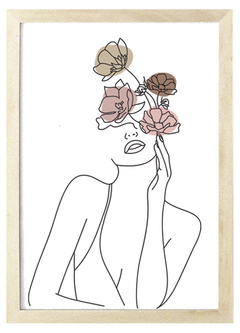 Cuadro mujer flores