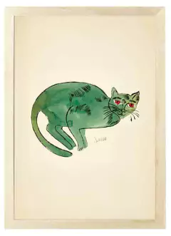 Cuadro Gato Verde Sam