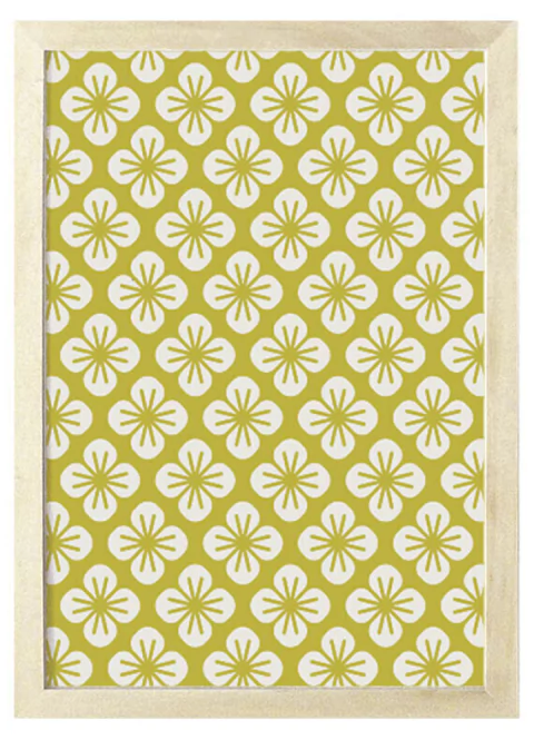 Cuadro flores mostaza