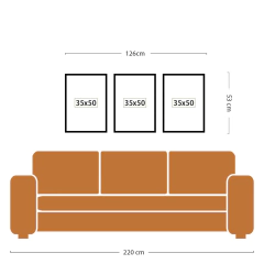 Set x3 cuadros Garabato - Un metro cuadrado - Cuadros en Córdoba