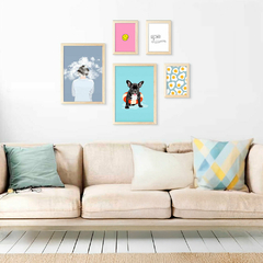 Set x5 cuadros Cansada pero Feliz - comprar online