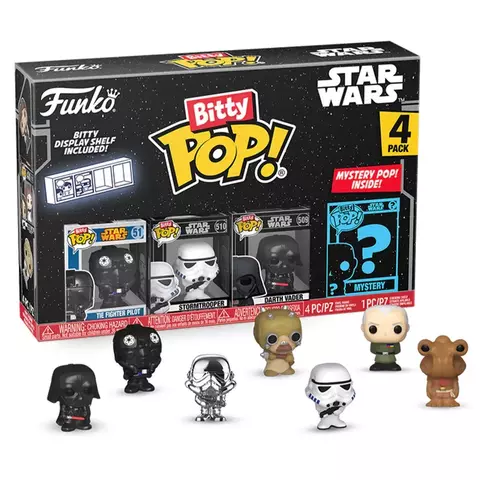 Funko - Star Wars Darth Vader Bitty Pop (Pack 4 Figuras)