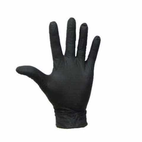 Luvas Nitrílicas Descartáveis Preta M Bompack SEM Pó 100 Un.