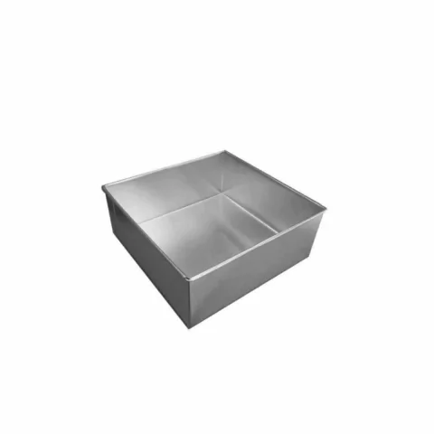 Assadeira para Bolo Quadrada Fundo Falso 15x15x10 cm Cód. 1319