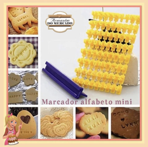 Marcador Mini Letras e Números Para Confeitaria Prime Chef