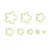 Kit Cortador Estrelas Blue Star 8 Peças