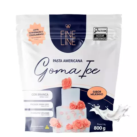 Pasta Americana Goma Ice da Linha Fine Line Branca 800g. - comprar online