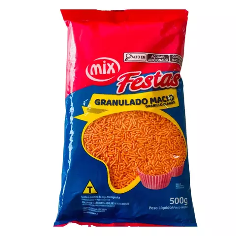 Granulado Macio Laranja Mix Festas 500g - comprar online