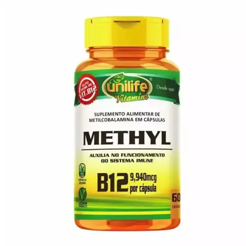 Vitamina B12 Metilcobalamina 350mg Unilife 60 Cps. - comprar online