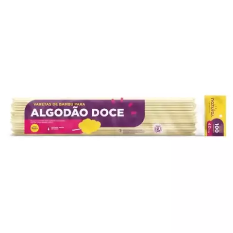 Varetas de Bambu para Algodão Doce 40 cm PCT 100Un. - comprar online