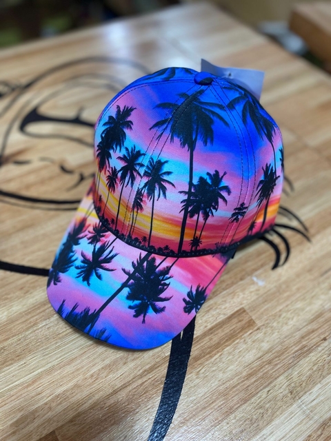 Gorra 6 gajos palmeras GP4528 // COMBINADA AZUL FRANCIA