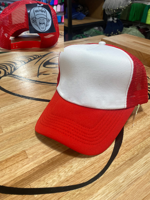Trucker Poliéster Frente Blanco // ROJO