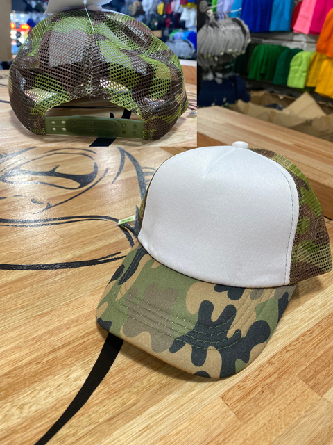 Trucker Poliéster Frente Blanco Infantil // CAMUFLADOS