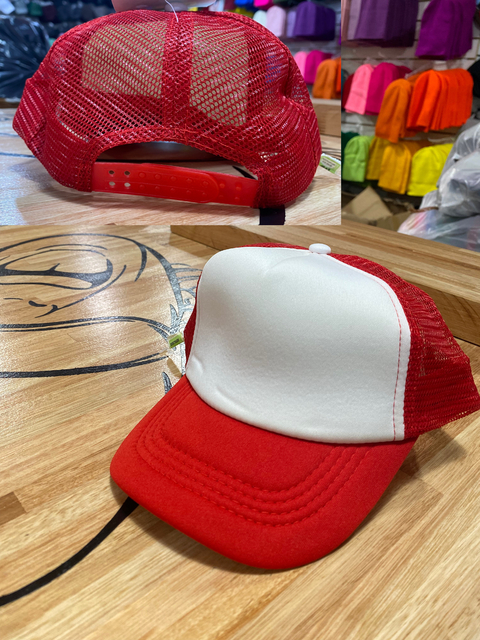 Trucker Poliéster Frente Blanco Infantil //ROJO