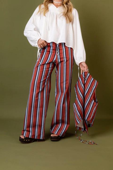 CALÇA SARJA LISTRADA JACQUE - comprar online