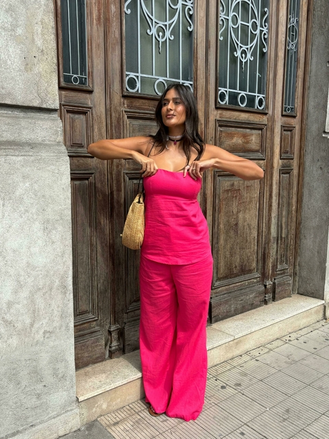 CALÇA FLARE DE LINHO