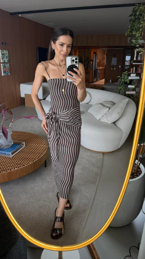 VESTIDO TULE LISTRADO - comprar online