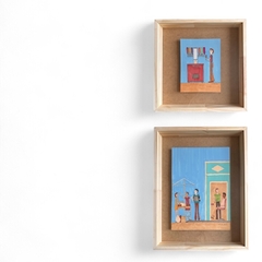 Desenho original "As feirantes" + moldura - Mai de Jesus - comprar online