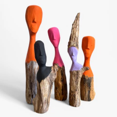 Escultura em madeira natural - Mestre Petrônio - comprar online