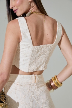 Imagem do CONJUNTO CROPPED E CALÇA BORDADO