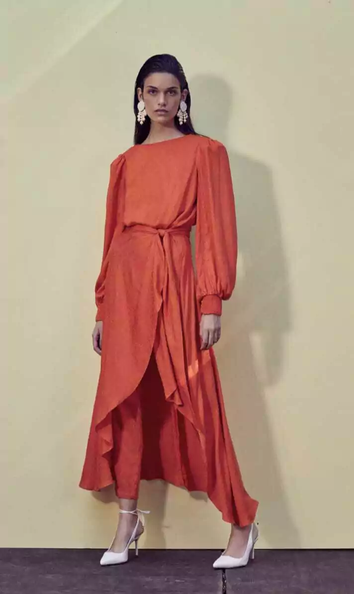 Conjunto Body Calça Saia Sobreposição Sclub