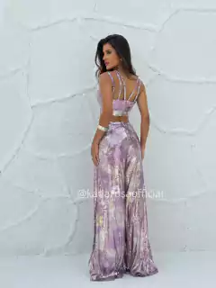 Conjunto Top Duplo E Calça Paete Skazi - Estampado, M - buy online