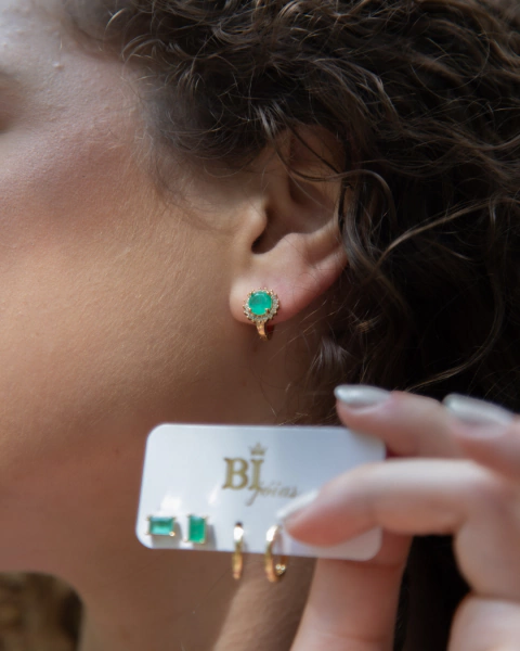 Brincos Verde Fusion