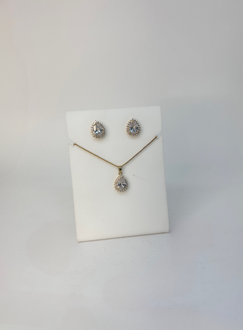 Conjunto gota pedra