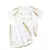 Kit Infantil Al-Nassr III 2024/25 na cor branca, composto por camiseta e shorts com detalhes em dourado.