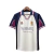 Camisa retrô masculina do West Ham x Iron Maiden, edição de 1999, com detalhes em azul e branco.