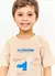 Camiseta Infantil Menino Estampa Dinos pelo Mundo - Bege - comprar online