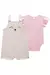 Conjunto de Body em Cotton e Jardineira em Moletom Relevo na internet