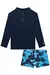 Conjunto de Camiseta e Sunga em Malha UV Dry com Proteção UV 50+ 74637 LucBoo - MiniMe Moda Infantil