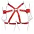 HARNESS PARA CINTURA EM X COM PAR DE ALGEMAS VERMELHA - comprar online