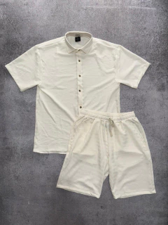 Conjunto de lino crema - comprar online