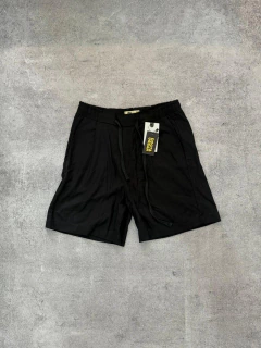 Bermuda de lino negra - comprar online