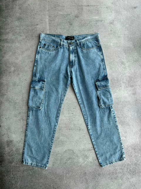 Jean cargo recto azul - comprar online