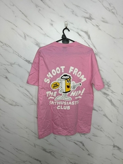 Remera oversize rosa pila