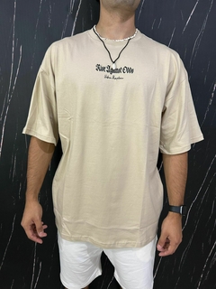 Remera oversize rise beige