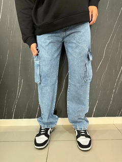 Jean cargo recto azul - DOCTAURBAN