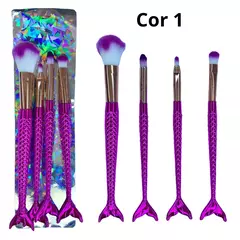Kit de pincel sereia com 4 peças