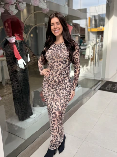 Vestido Mídi Tule Acostamento