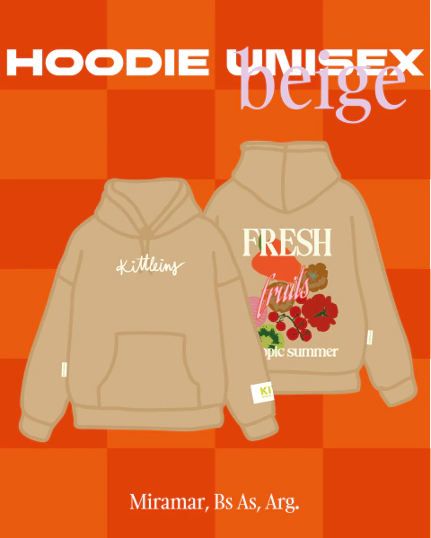 hoodie unisex beige - comprar online