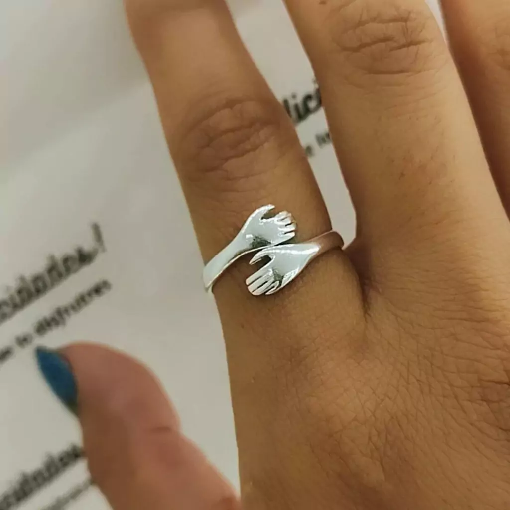 Anillo de plata amistad manitos