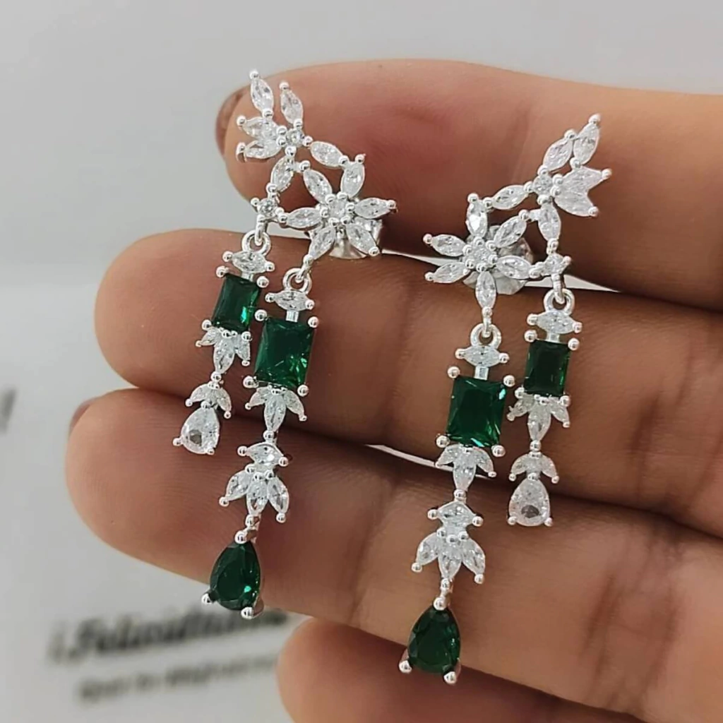 Aros de plata Colgantes elegante