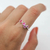 Anillo de plata fucsia rosa