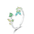 Anillo de plata ramita verde
