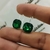 Aros de plata brisura verde en internet