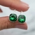 Aros de plata brisura verde